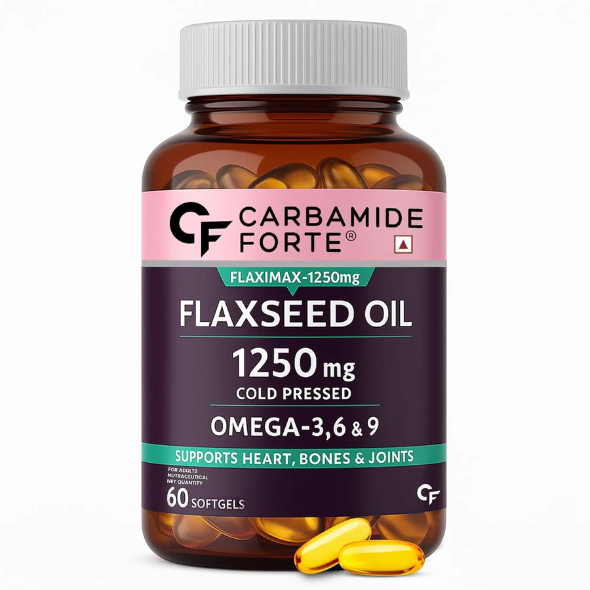 Carbamide Forte Cold Pressed Flaxseed Oil Omega 3 6 9 Capsules 1250mg | 30 servings |