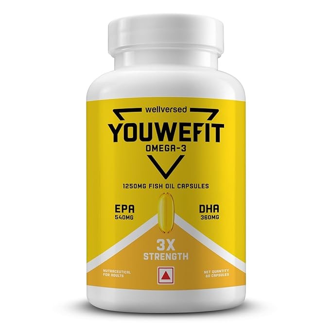 Wellversed You We Fit fish oil omega-3 capsules 3x strength  60/30 Servings