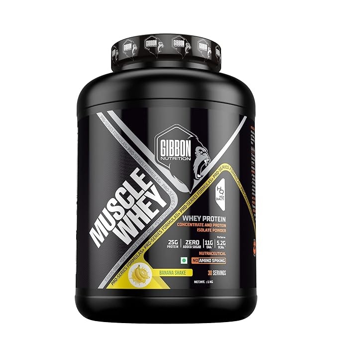 Gibbon Nutrition muscle whey protein concentrate 1kg 30 servings