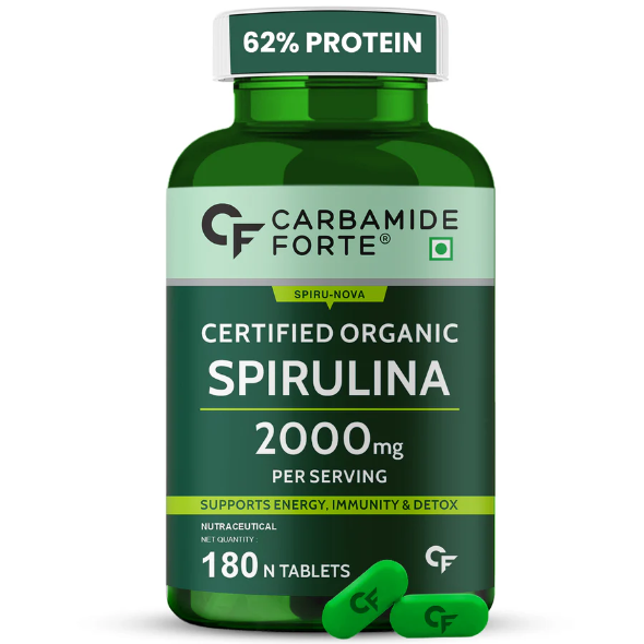 Carbamide Forte Organic Spirulina Tablets 2000 mg | 33-45 servings | 100g 180N Tablets