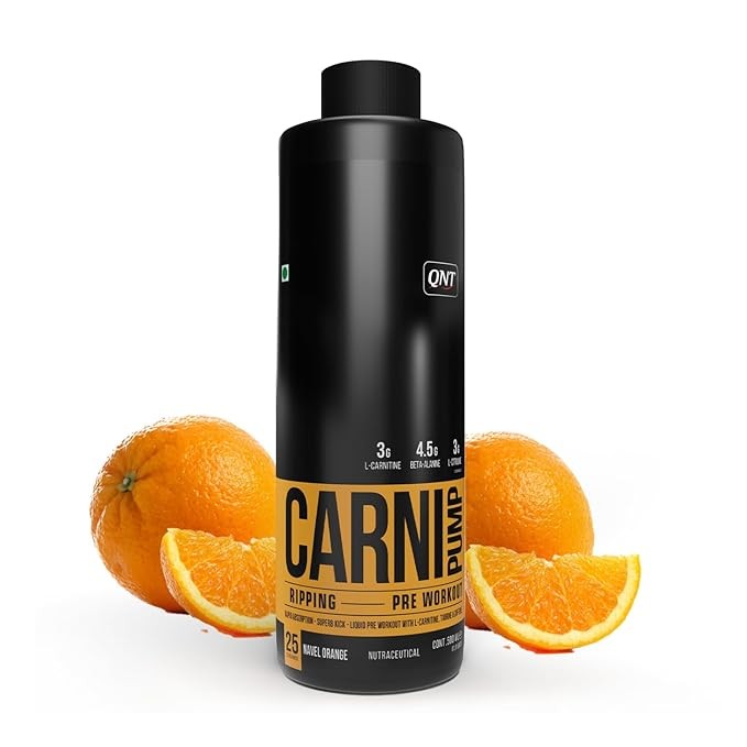 QNT CARNI-PUMP Explosive Liquid Pre-Workout Pre Workout drink for men & women 500ml 25 servings