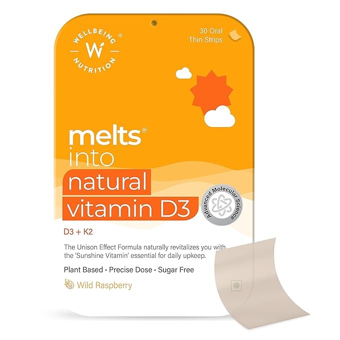 Wellbeing Nutrition Melts Natural Vitamin D3 + K2 30 strips | 30 strip |